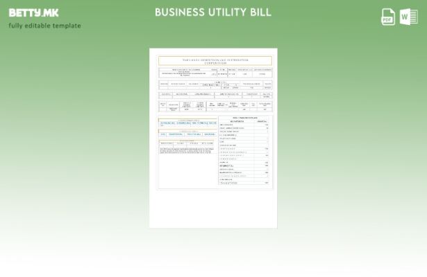 Модерен стил на Индија Тамилнаду шаблон за деловни сметки за комунални услуги